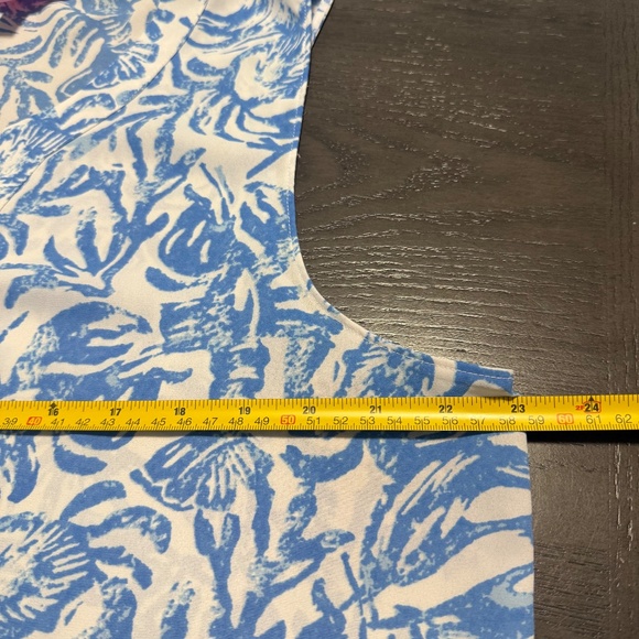 Lilly Pulitzer Gramercy Blue and White Tank Top Size XL - Picture 4 of 7